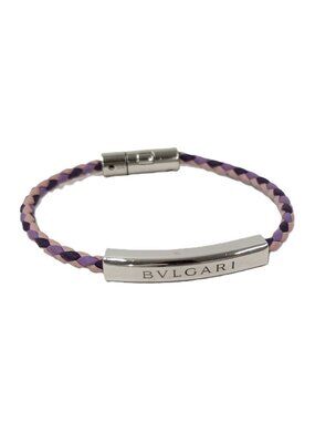 Bvlgari Leather Bracelet Purple